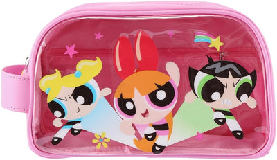 Bolsa maquillaje transparente para niñas y mujeres color rosa