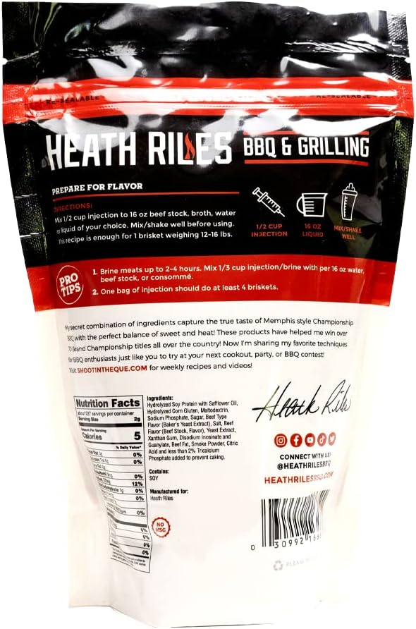 Inyector carne vacuno Heath Riles fabricado EE.UU.