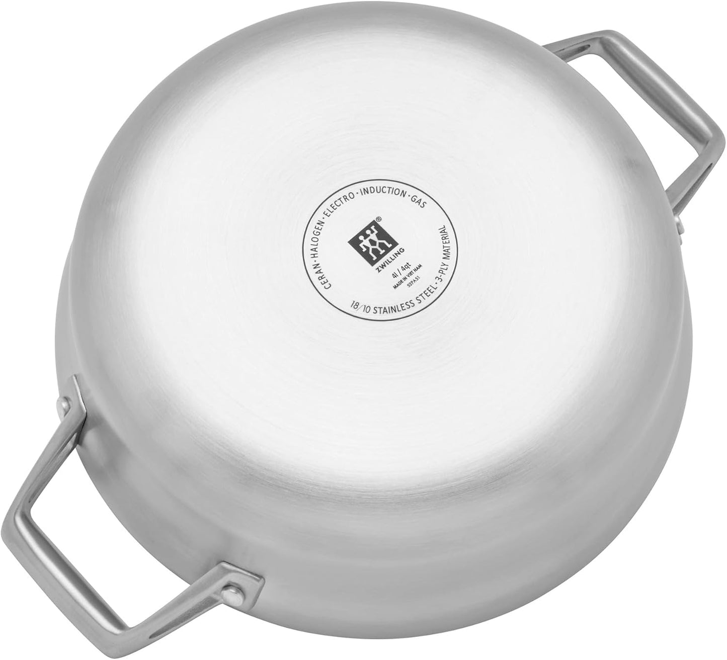 Sartén Chef Acero Inox 4qt Con Tapa