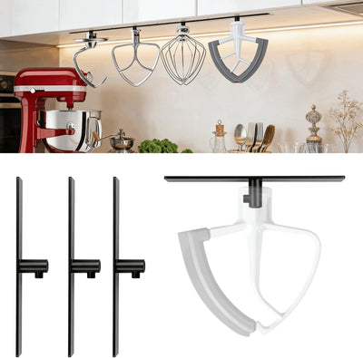 Soporte mezclador 4 organizadores plástico negro