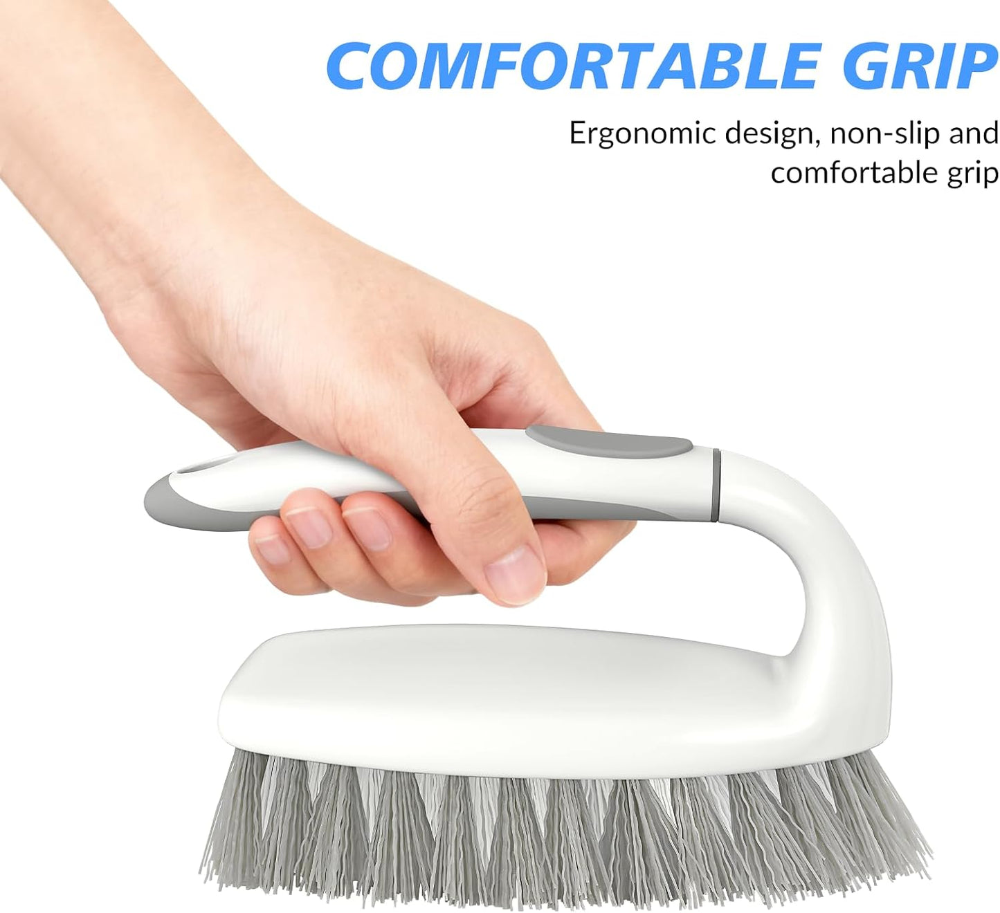 Cepillo antideslizante baño cocina 2 pzas gris blanco
