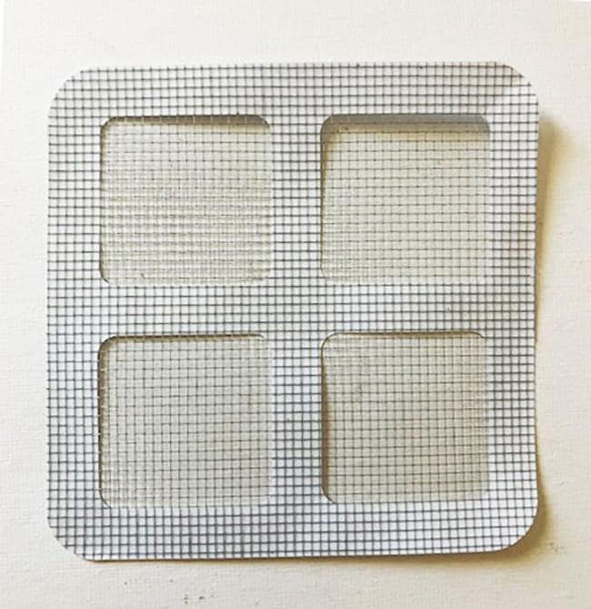 Parche autoadhesivo para puerta ventana 4x4pulg gris set 10