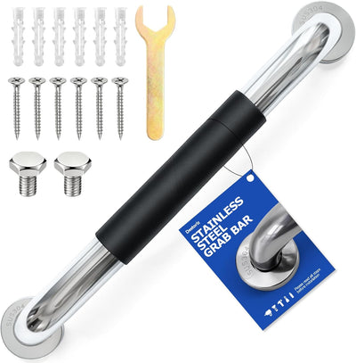 Barras agarre ducha 16.7pulg acero inox 304 antideslizante