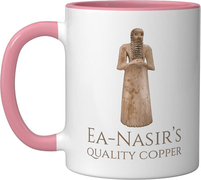 Taza de cerámica de cobre con diseño de meme historia antigua sumeria