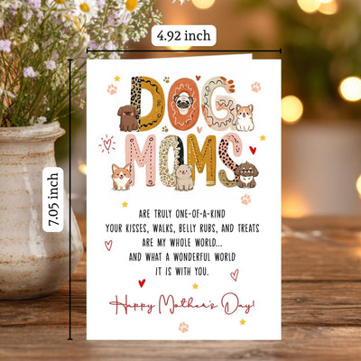 Tarjeta día madre perro con sobre y sello