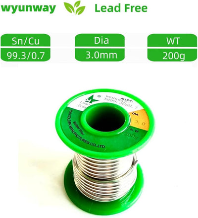Alambre soldadura 0.118pulg para fontanería y joyería