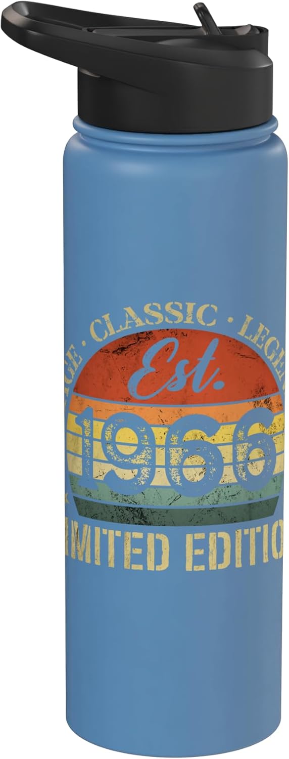 Botella de agua acero inoxidable aislada edición limitada vintage