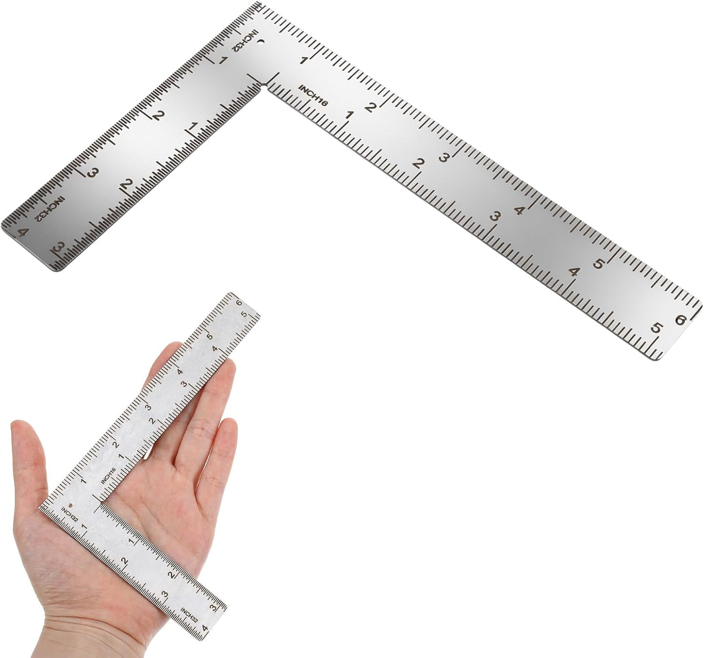 Regla en L acero inox 4x6pulg para ingeniero