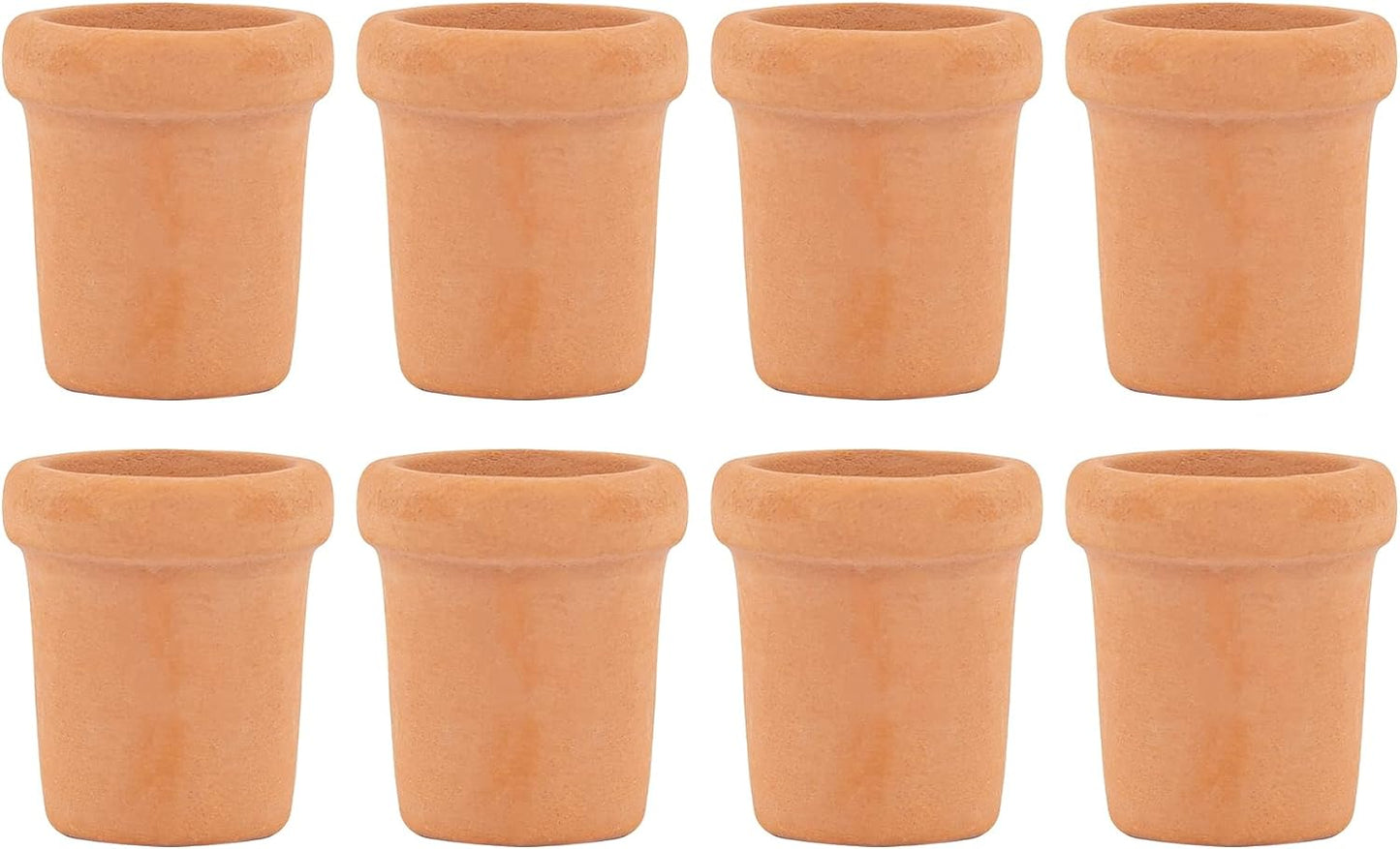 8 Macetas Arcilla para Jardín de Hadas Escala 1:12