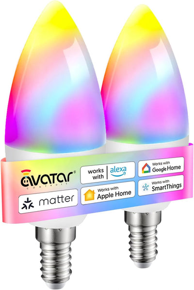 Bombilla inteligente E12 RGB para candelabro comp Apple Home Alexa