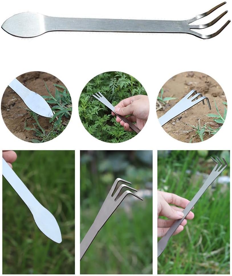4 Rastrillos Acero Inox para Bonsái Mini Kumade