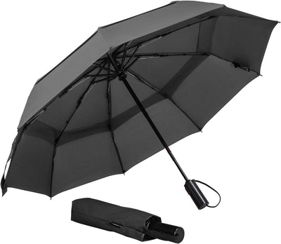 Paraguas viaje a prueba viento plegable 42pulg doble toldo