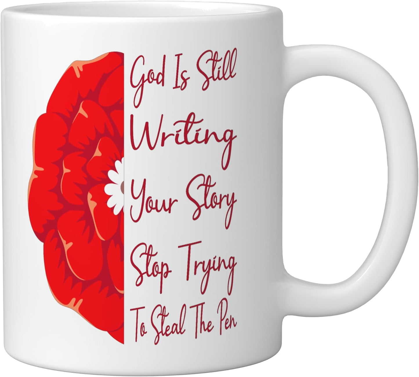 Taza Cerámica Blanca God Is Still Writing Your Story