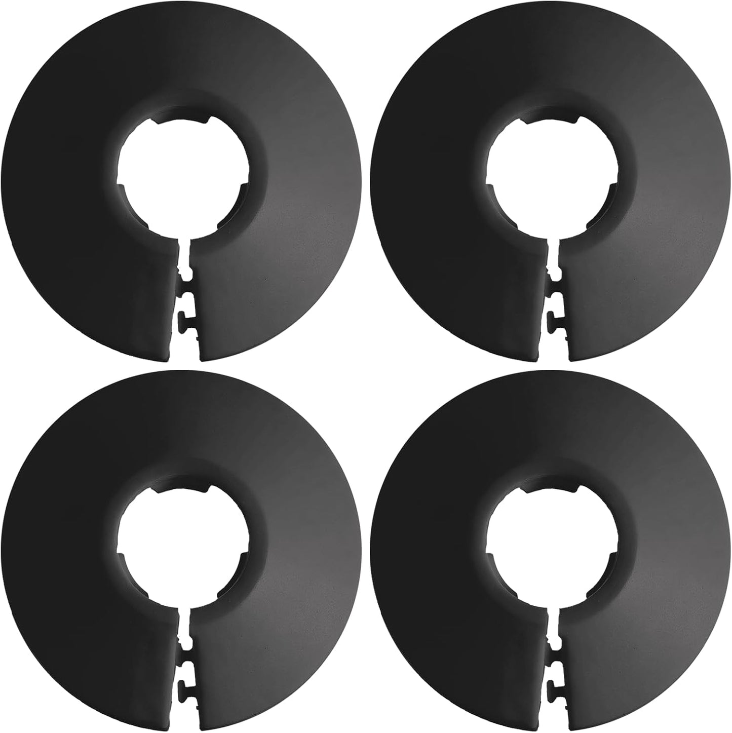 4 Placas escudo negro para tubo PPR 0.63pulg