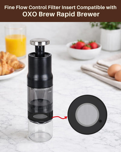 Filtro de control de flujo fino para OXO Brew Rapid con micro disco de acero inoxidable