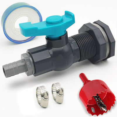Kit adaptador grifo PVC válvula bola manguera jardín