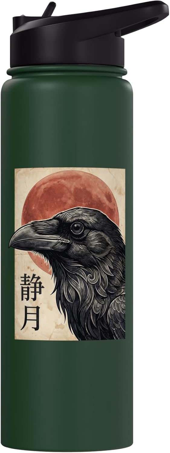 Botella agua acero inox aislada estilo japonés