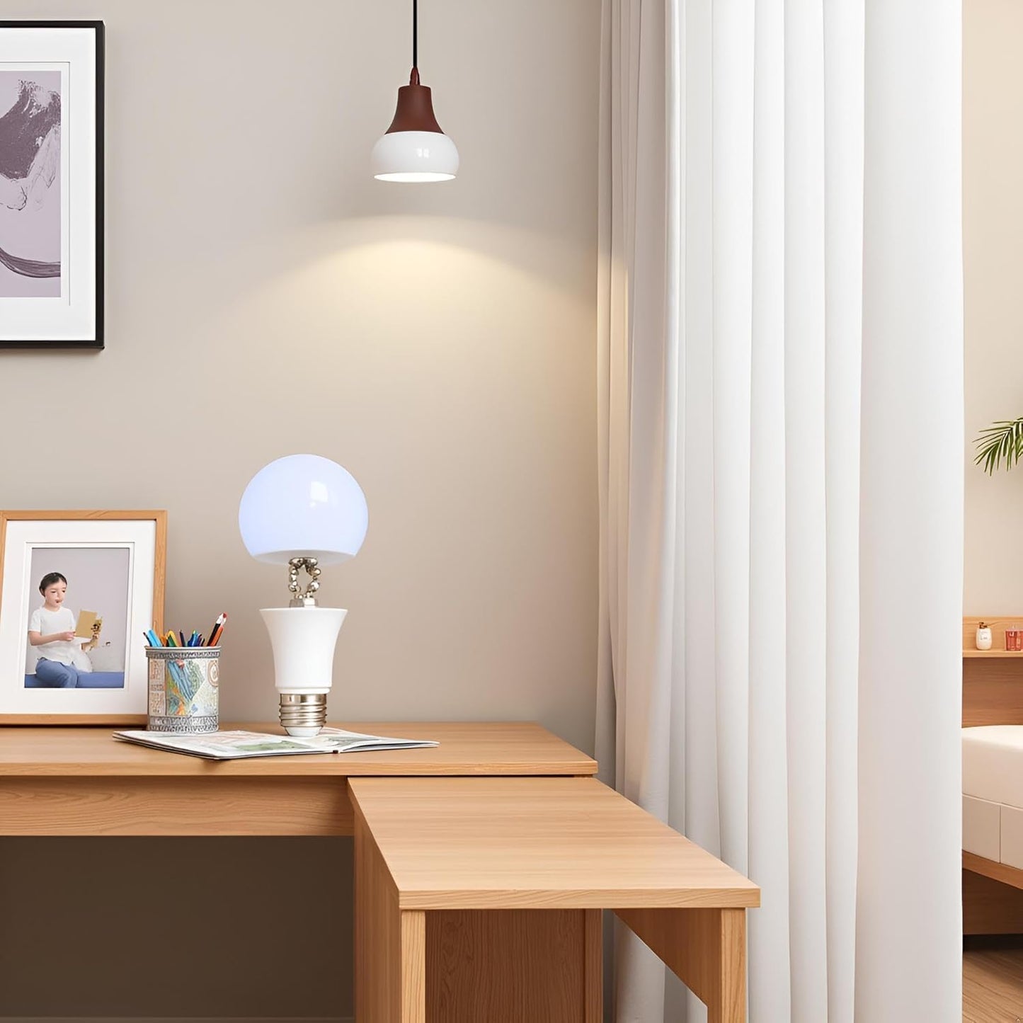 Lámpara de mesa con caja oculta para guardar objetos