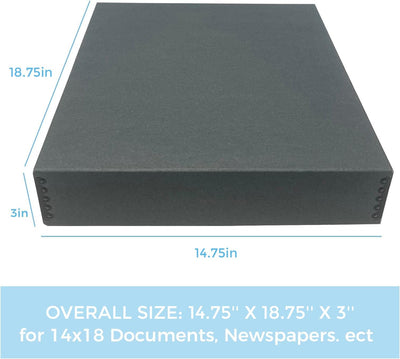 Caja almacenamiento fotos 14.75x18.75x3pulg sin ácidos