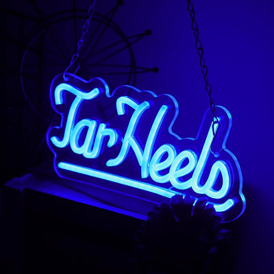 Cartelera neón azul 18x6.8 pulg LED regulables para habitación