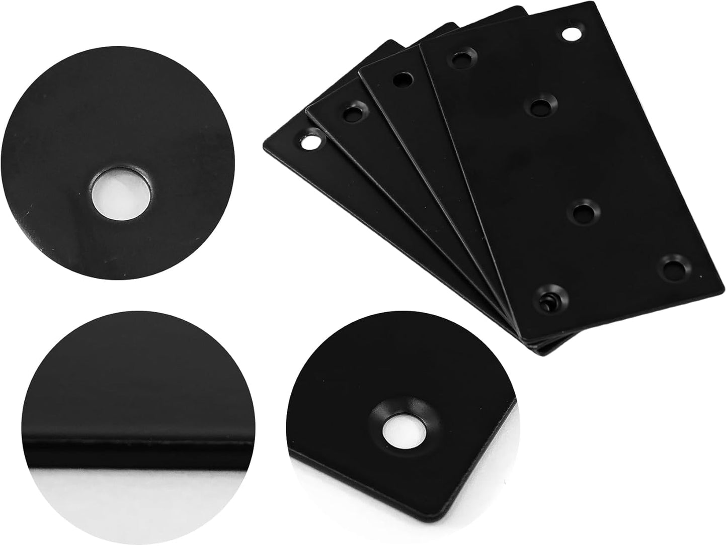 4 Soportes Planos 4x2pulg Placas Reparación Estantes