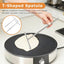 Kit espátula curva y esparcidor de masa T para crepé de acero inoxidable