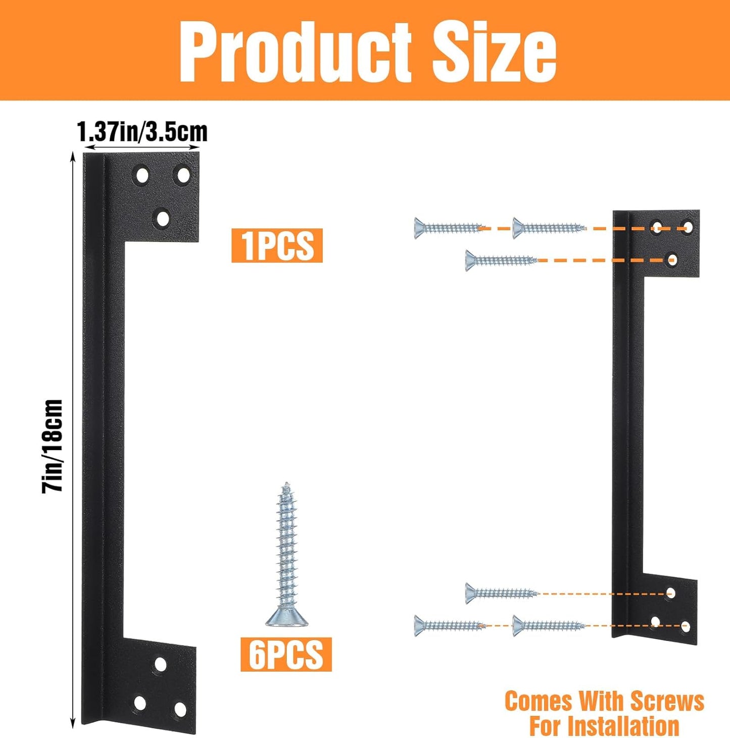 Protector puerta acero inox 7pulg set 1 negro