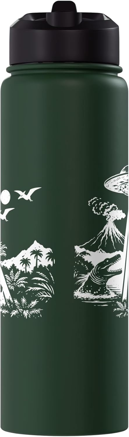 Botella agua acero inox aislada Mosasaurus