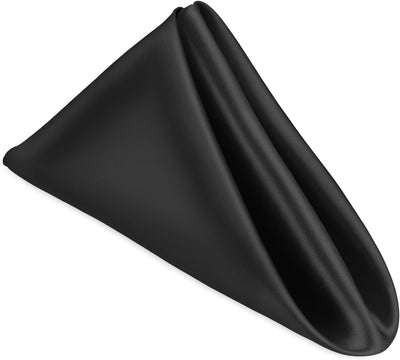 Set 6 servilletas tela negra 20x20pulg poliéster reutilizables