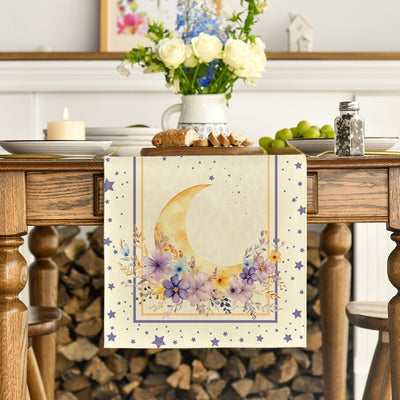 Camino mesa floral farol luna decoración hogar 13x72pulg