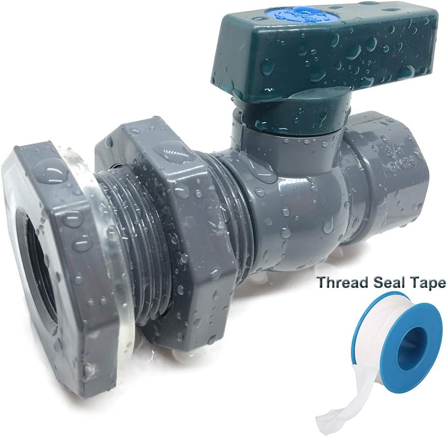 Kit válvula drenaje barril lluvia espita PVC 3/4pulg ajuste mamparo