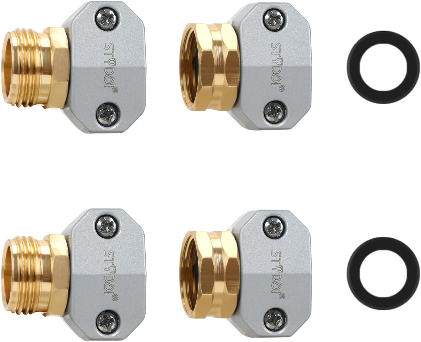 Conector manguera jardín aluminio 5/8-3/4 pulg 2