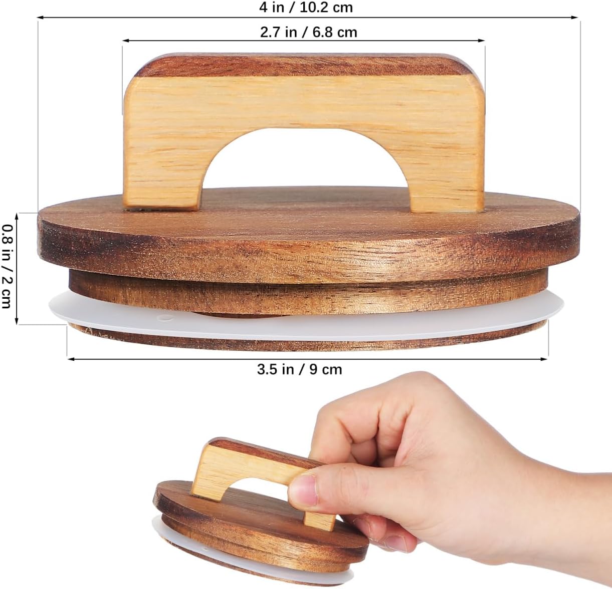 Tapas para frascos con soporte de boca ancha color marrón