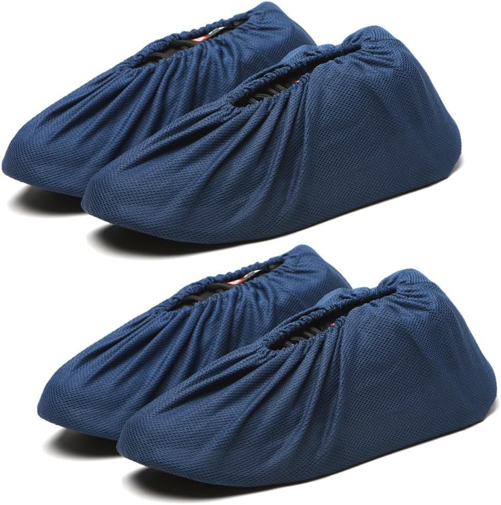 2 Pzas Fundas Botas Reutilizables Antiderrap Poliéster Azul