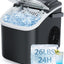 Máquina hielo encimera portátil 26lb/24h 8 cubos 6min autolimpiante