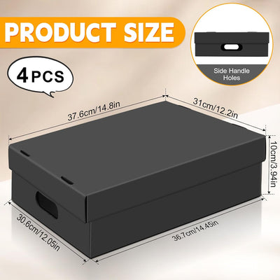4 Cajas Almacenamiento Fotos 14.5x12x3.94pulg Resistente