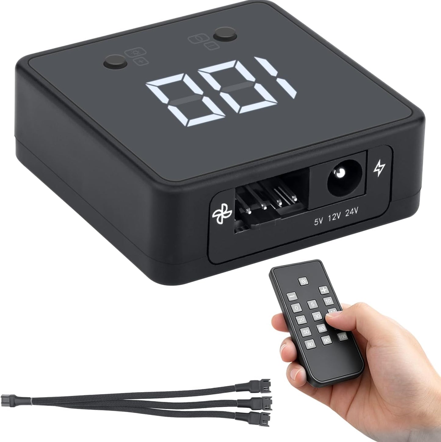 Control remoto ventilador PC 5-24 V PWM 4 pines con display