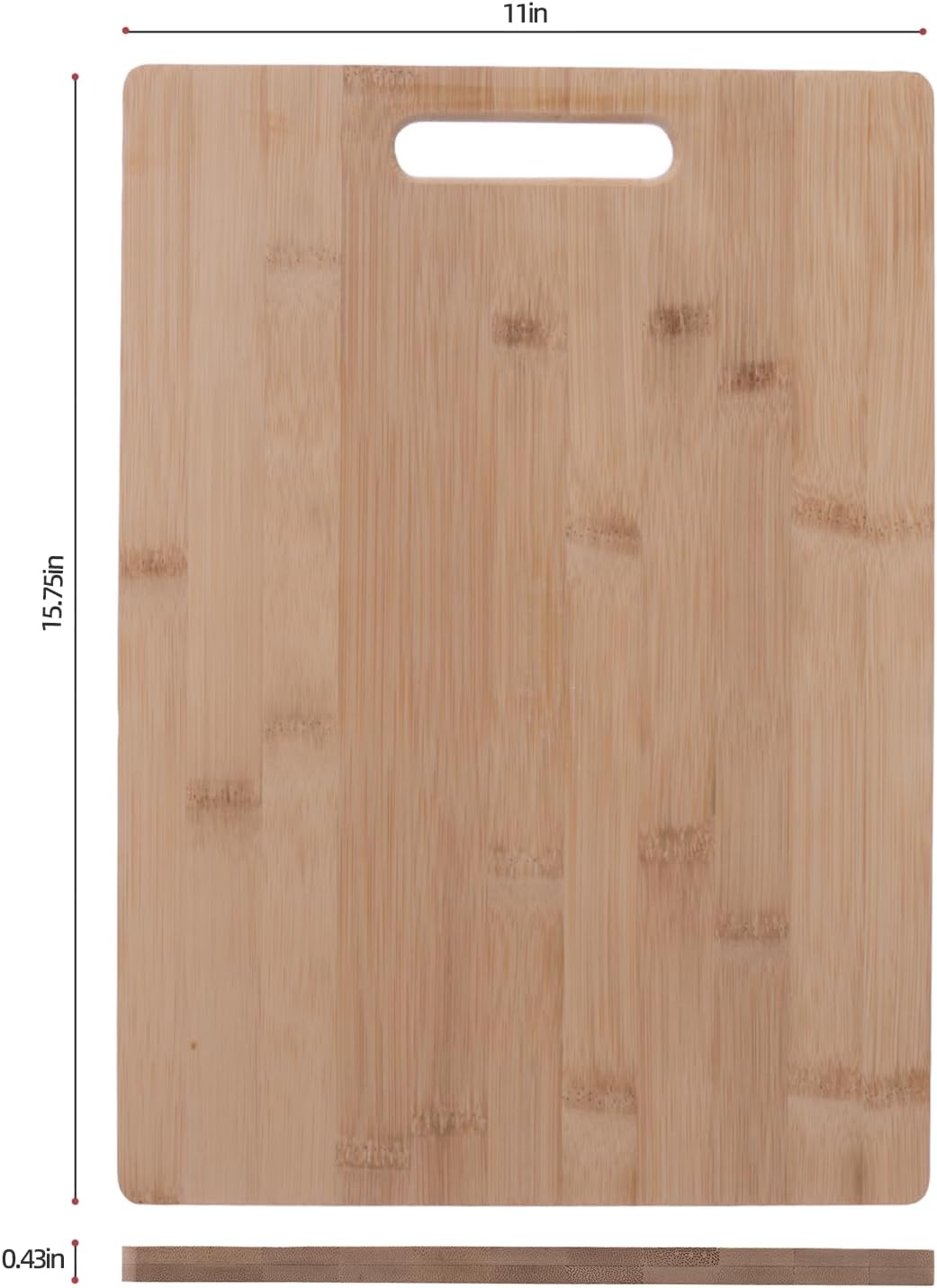 Tablas de cortar de madera para cocina de bambú resistente 15.75 x 11