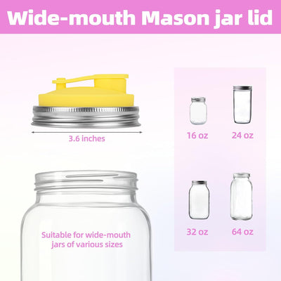 Tapas para frascos Mason de acero inoxidable con cubierta de silicona resistente al calor