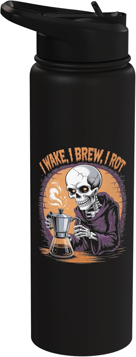 Bote de agua acero inoxidable diseño Halloween insulado para café