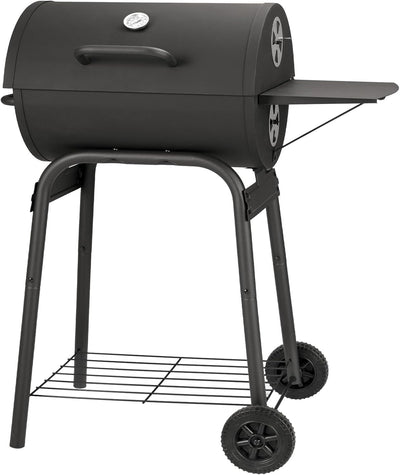 Parrilla carbón barril con estante para barbacoa al aire libre
