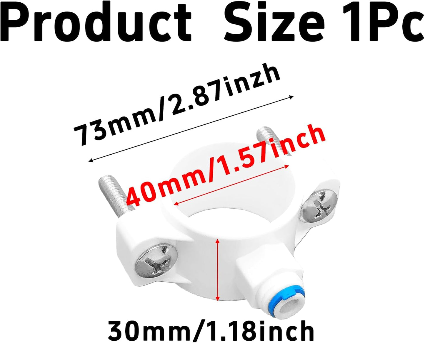 Válvula sillín drenaje 1/4pulg adaptador universal osmosis inversa