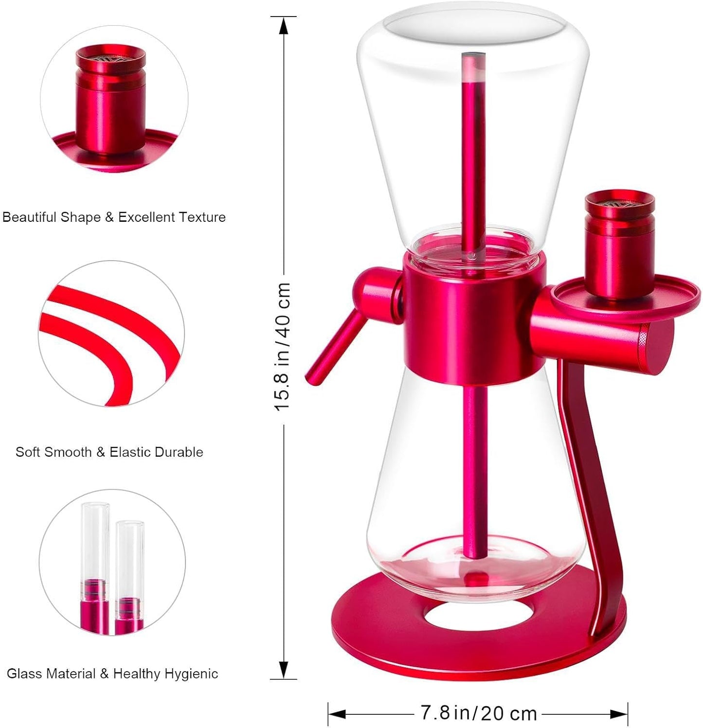 Infusor Gravedad 16pulg Rotación 360 Grados Rojo