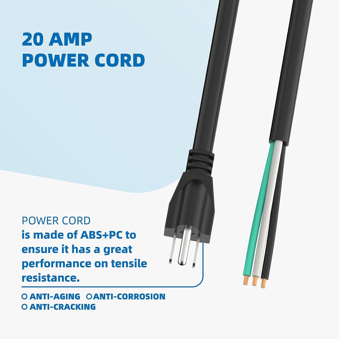 Pack 2 Cables Alimentación 12 y 3 Clavijas 6pies