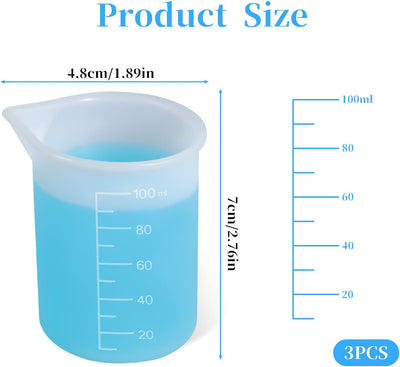3 Vasos Silicona Dispensadores Detergente Reutilizables