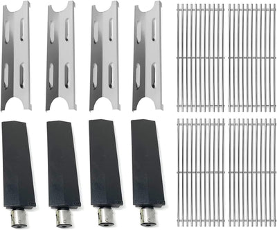 Kit 4 Rejillas Acero Inox 304 y Quemador Hierro