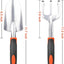 Set 2 herramientas jardín pala y garra rastrillo ergonómico