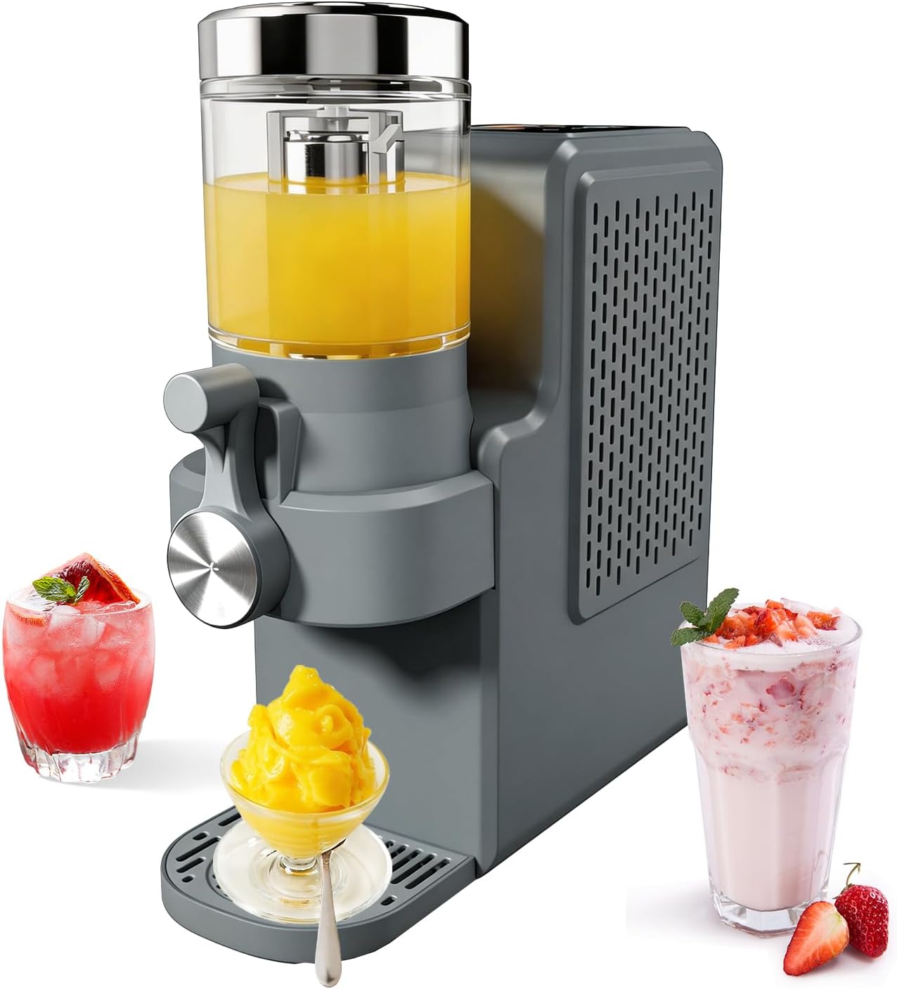 Máquina de slushie auto-limpia con display temperatura 7 programas