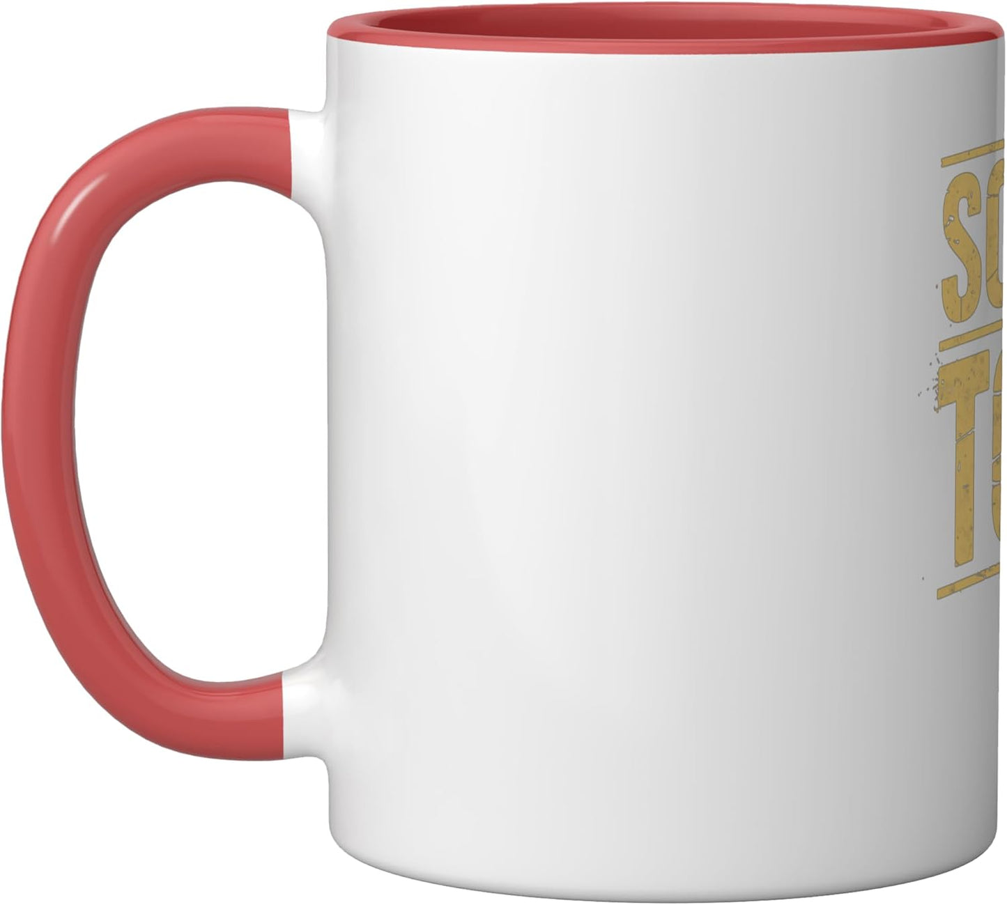 Taza Cerámica Broma Bebida Roja/Blanca