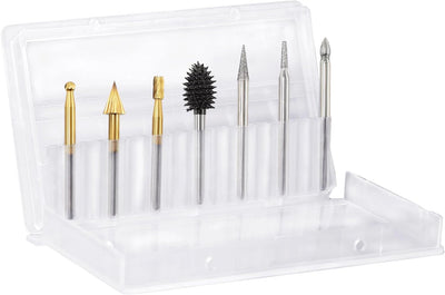 Set 7 Rebabas Madera Brocas Rotativas Diamante Tungsteno